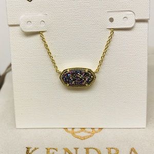 Kendra Scott Elisa Multi Drusy Gold Necklace